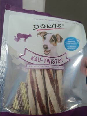Dokas Kau-Twister Rinderhaut&Entenherz&Entenbrustfilet 200g