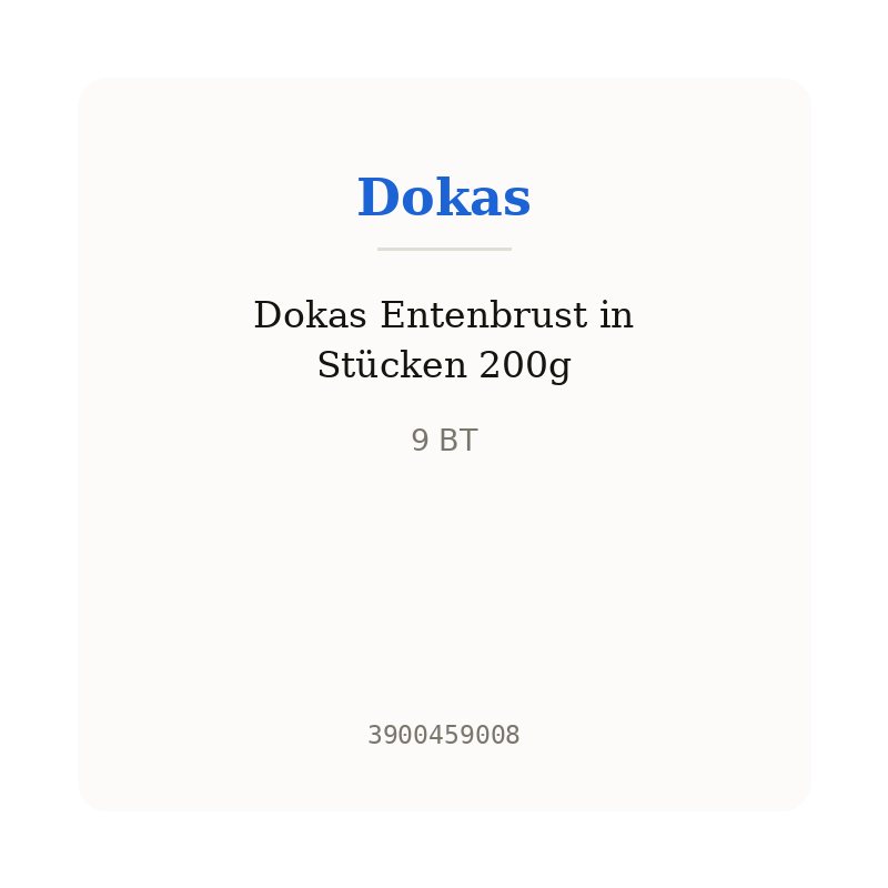 Dokas Entenbrust in Stücken 200g