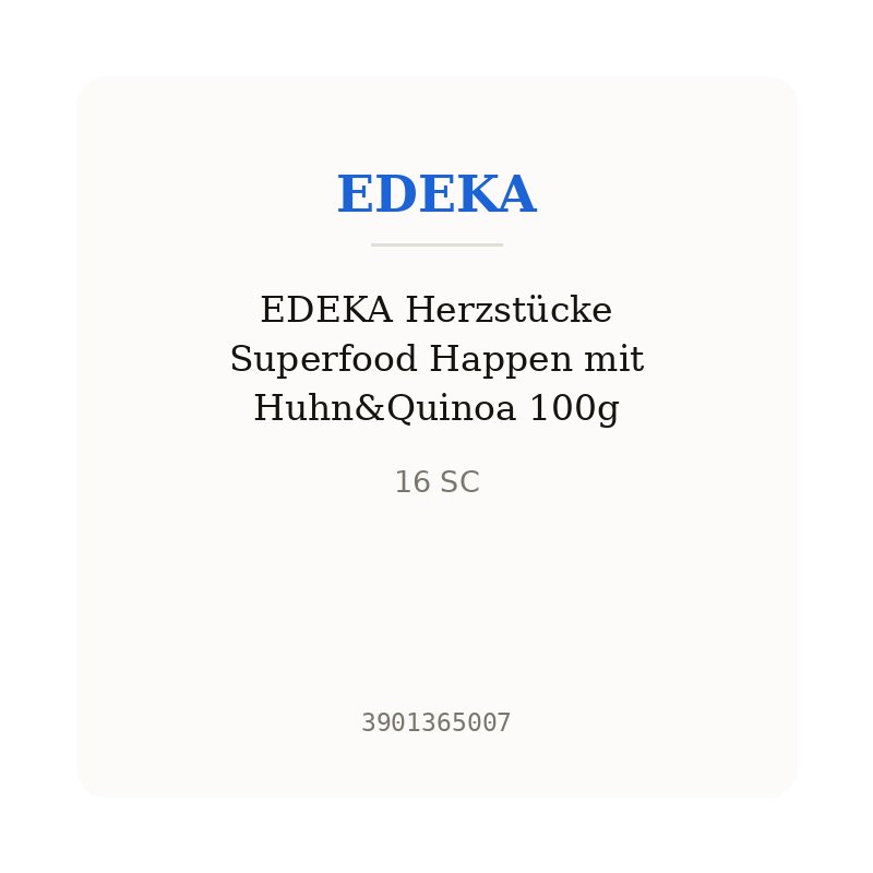 EDEKA Herzstücke Superfood Happen mit Huhn&Quinoa 100g