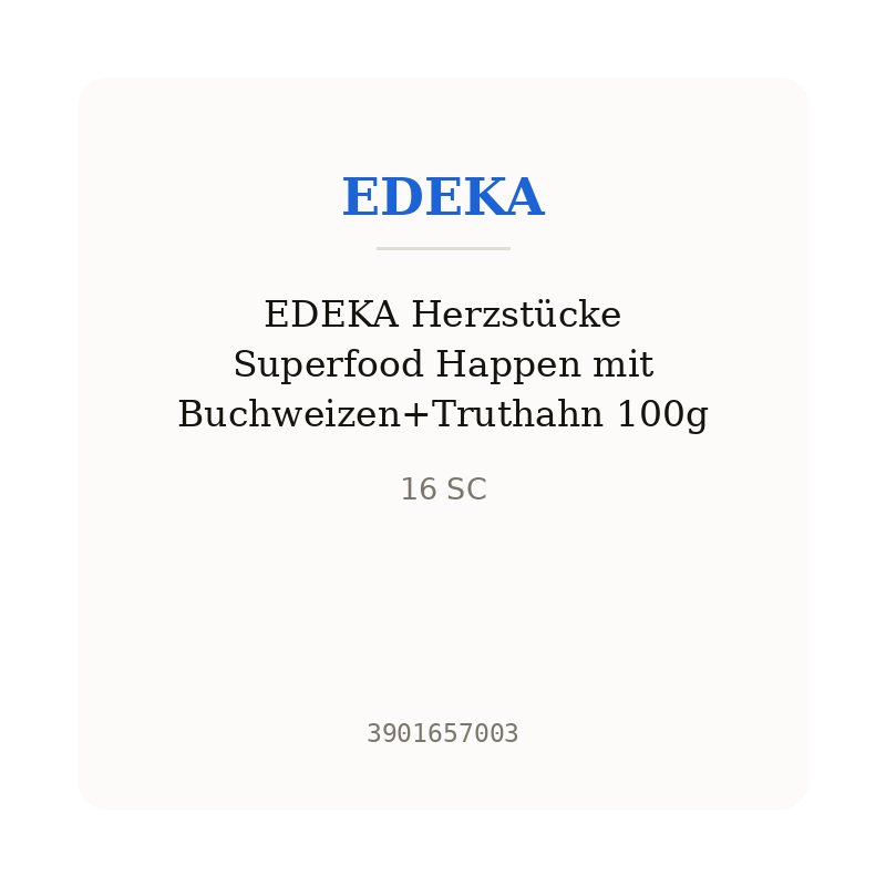 EDEKA Herzstücke Superfood Happen mit Buchweizen+Truthahn 100g