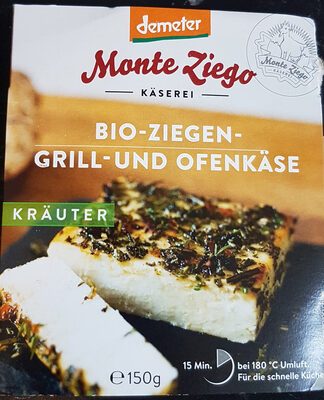 Demeter Monte Ziego Ziegen Grill-Ofenkäse Kräuter 45% Vollfettstufe 150g