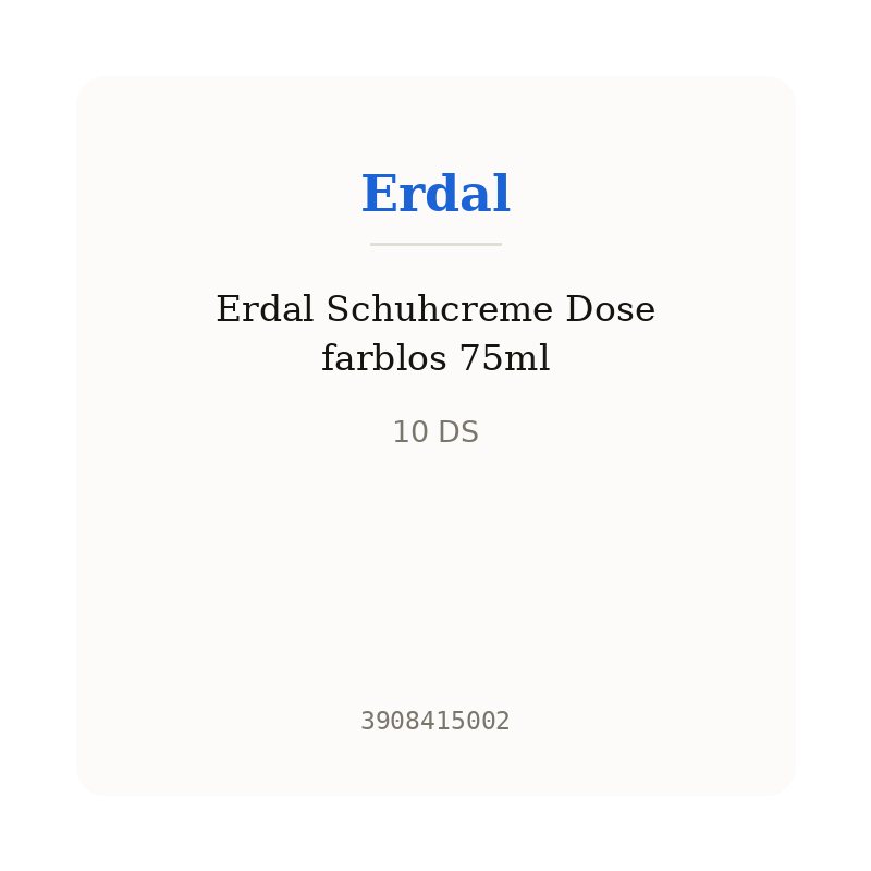 Erdal Schuhcreme Dose farblos 75ml