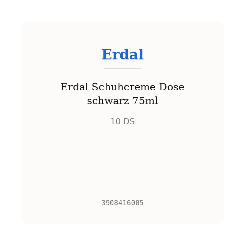 Erdal Schuhcreme Dose schwarz 75ml