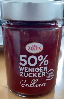 Zentis 50% weniger Zucker Fruchtaufstrich Erdbeere 195g