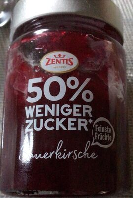 Zentis 50% weniger Zucker Fruchtaufstrich Sauerkirsche 195g