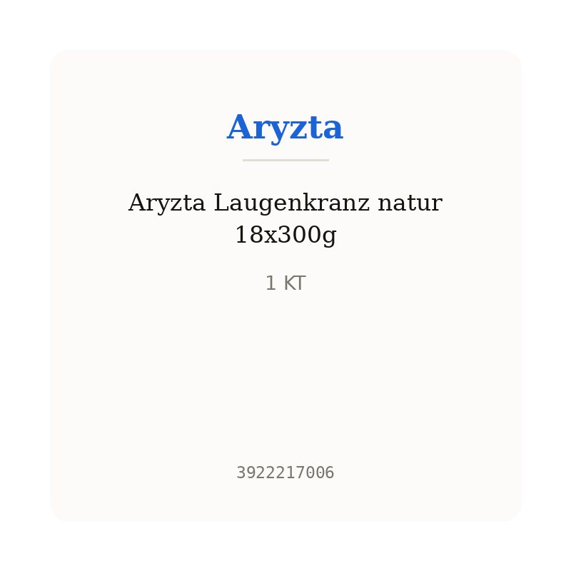 Aryzta Laugenkranz natur 18x300g