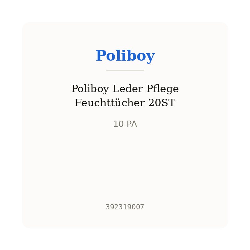 Poliboy Leder Pflege Feuchttücher 20ST