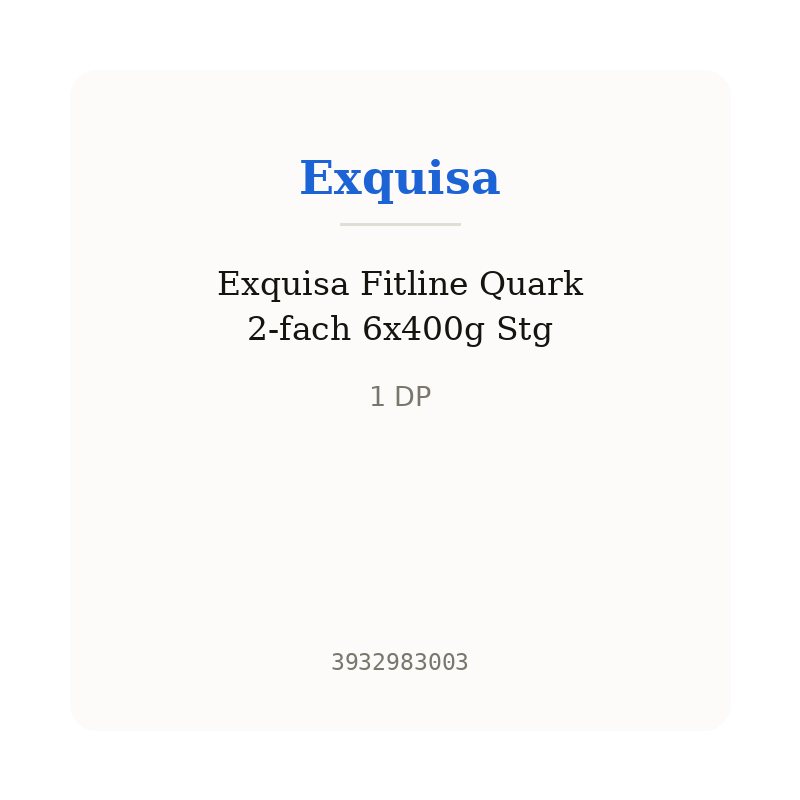 Exquisa Fitline Quark 2-fach 6x400g Stg