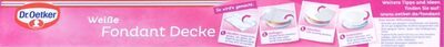 Dr.Oetker Weiße Fondant Decke 450g