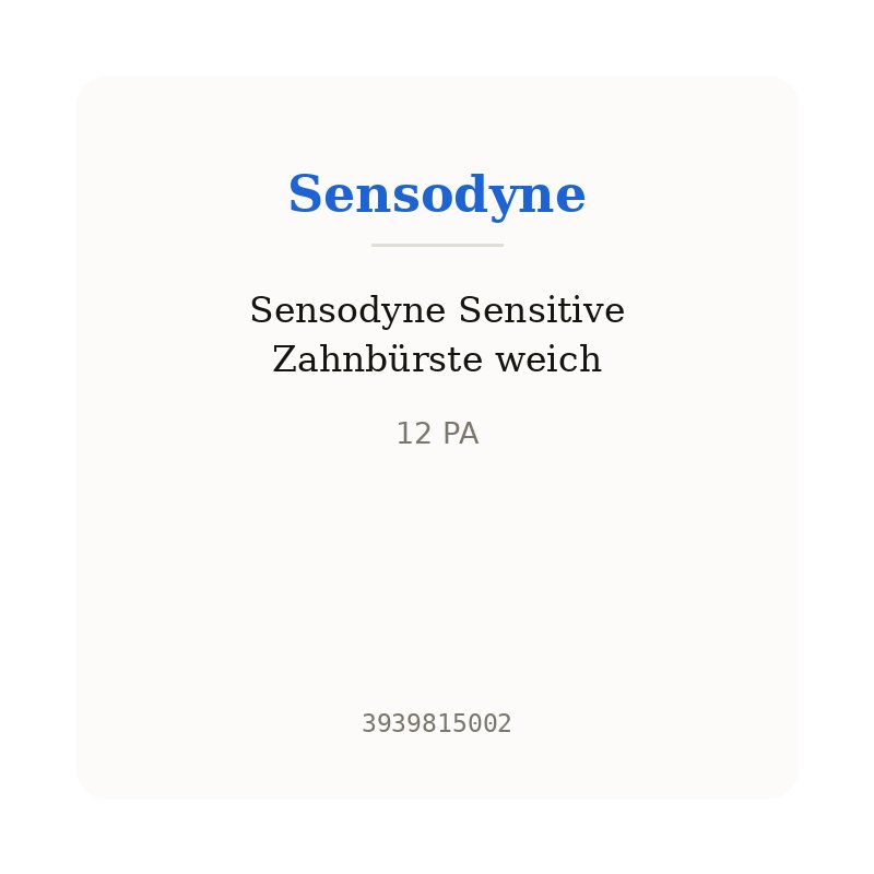 Sensodyne Sensitive Zahnbürste weich