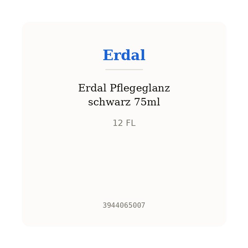 Erdal Pflegeglanz schwarz 75ml
