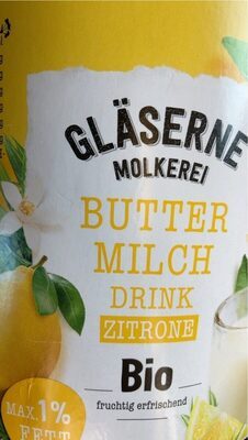 Bio Gläserne Molkerei Buttermilchdrink Zitrone 500g
