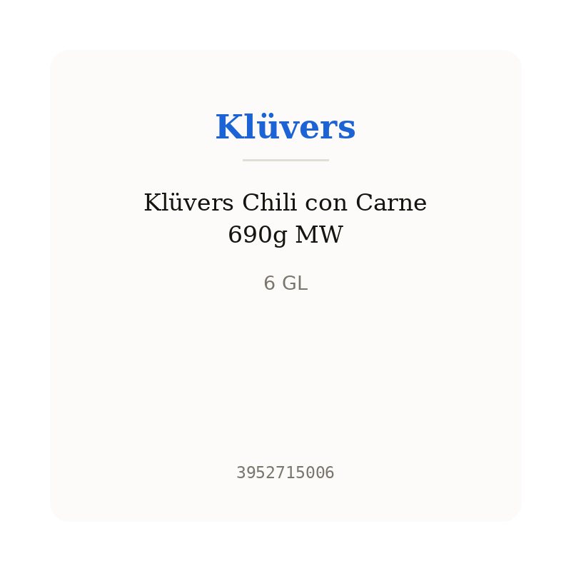 Klüvers Chili con Carne 690g MW