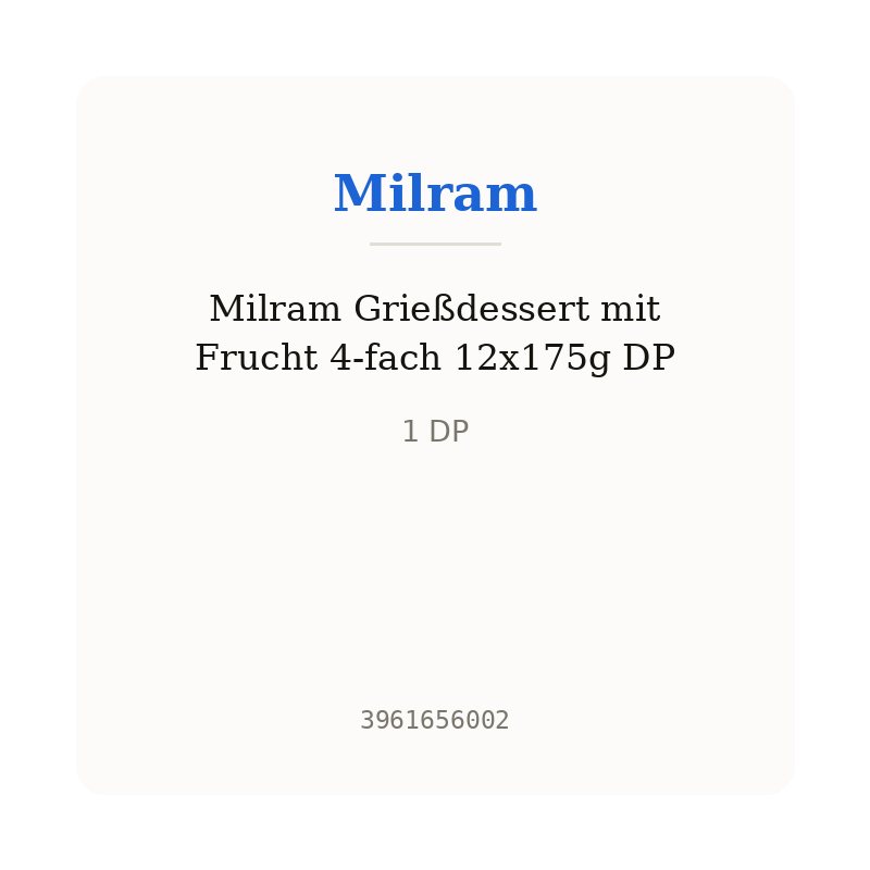 Milram Grießdessert mit Frucht 4-fach 12x175g DP