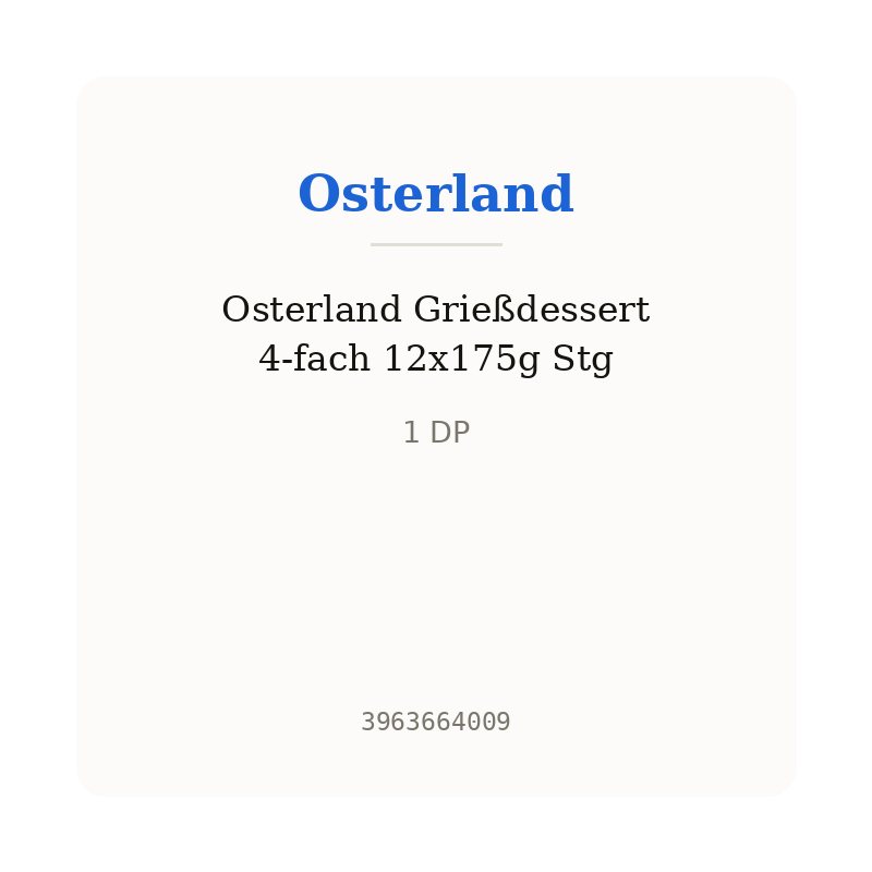 Osterland Grießdessert 4-fach 12x175g Stg