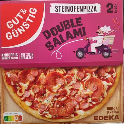 GUT&GÜNSTIG Steinofenpizza Double Salami 2x330g