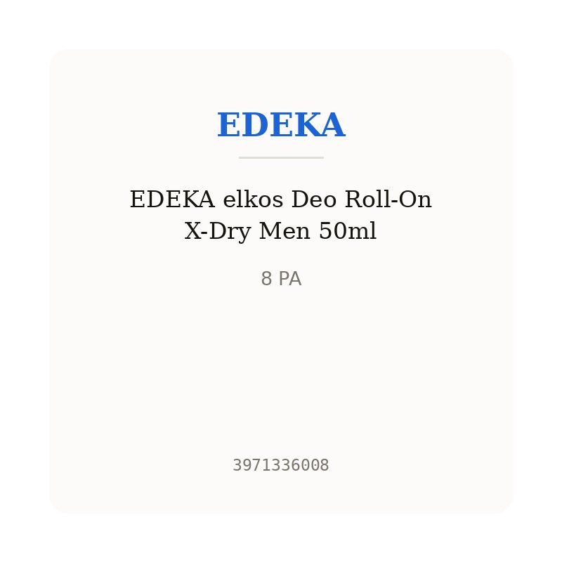 EDEKA elkos Deo Roll-On X-Dry Men 50ml