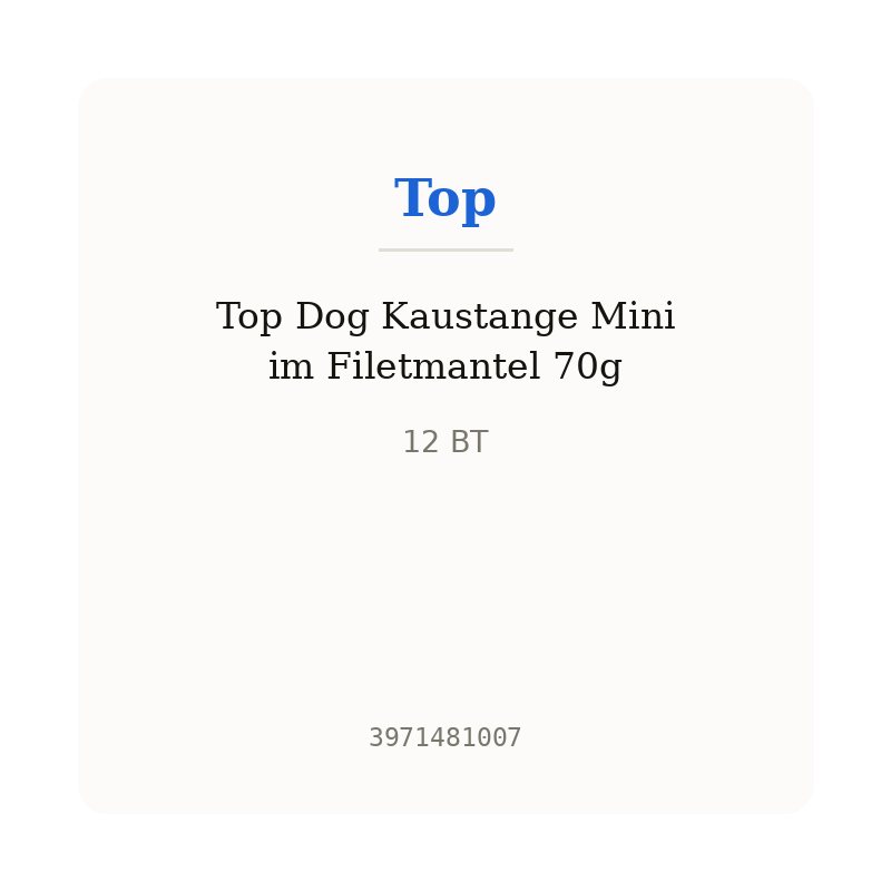 Top Dog Kaustange Mini im Filetmantel 70g