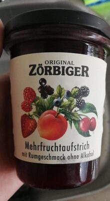 Original Zörbiger Mehrfruchtaufstrich mit Rumaroma ohne Alkohol 255g