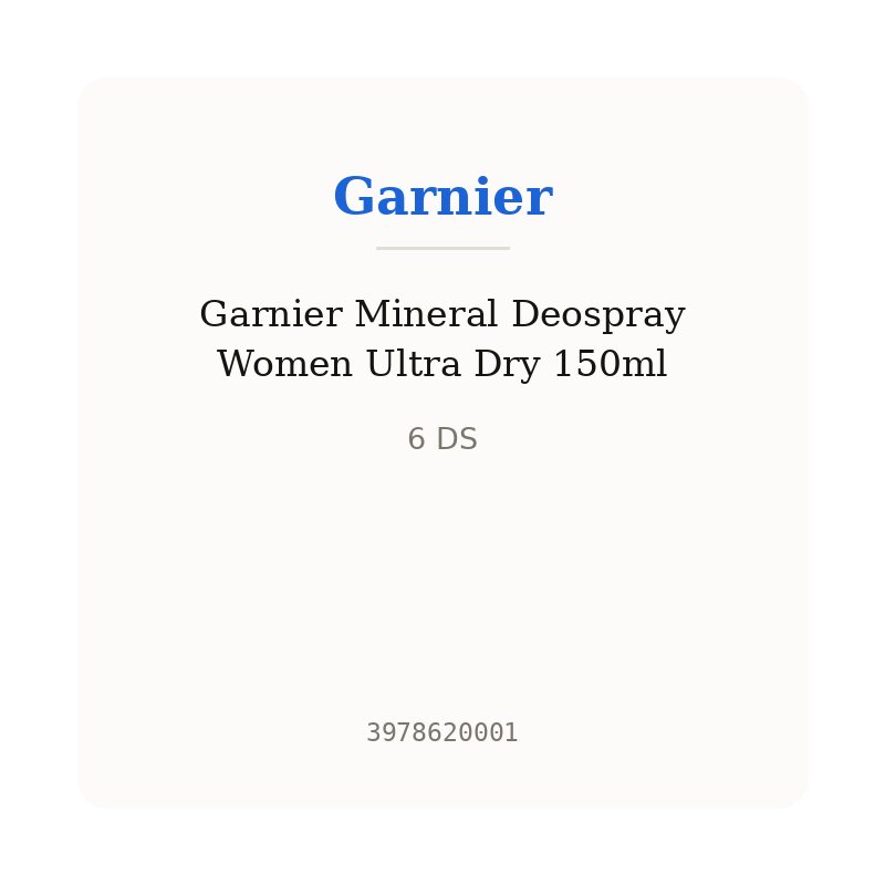 Garnier Mineral Deospray Women Ultra Dry 150ml