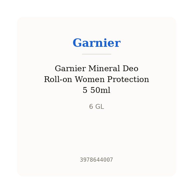 Garnier Mineral Deo Roll-on Women Protection 5 50ml