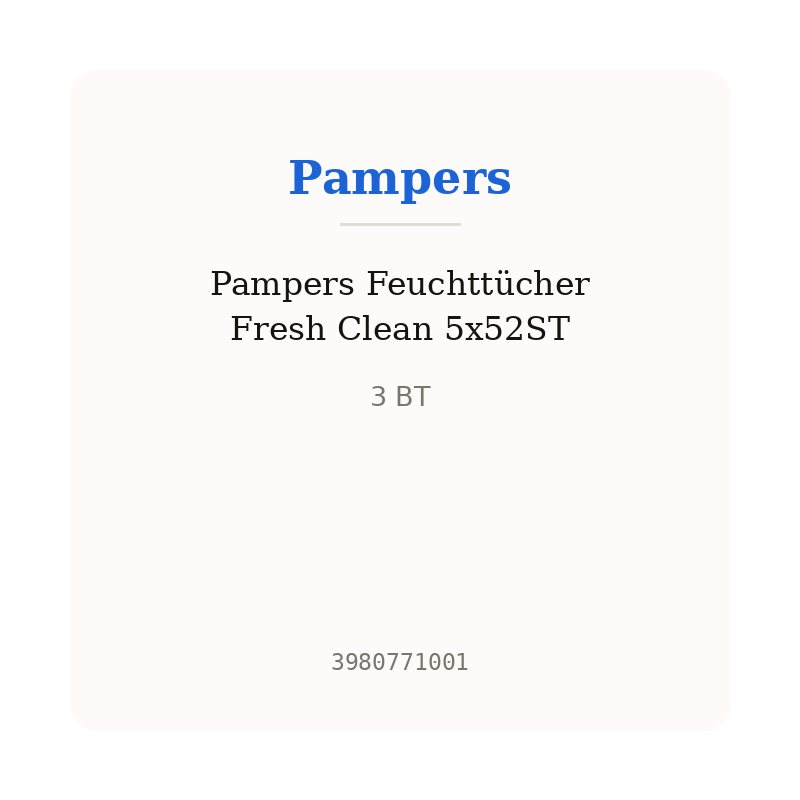 Pampers Feuchttücher Fresh Clean 5x52ST