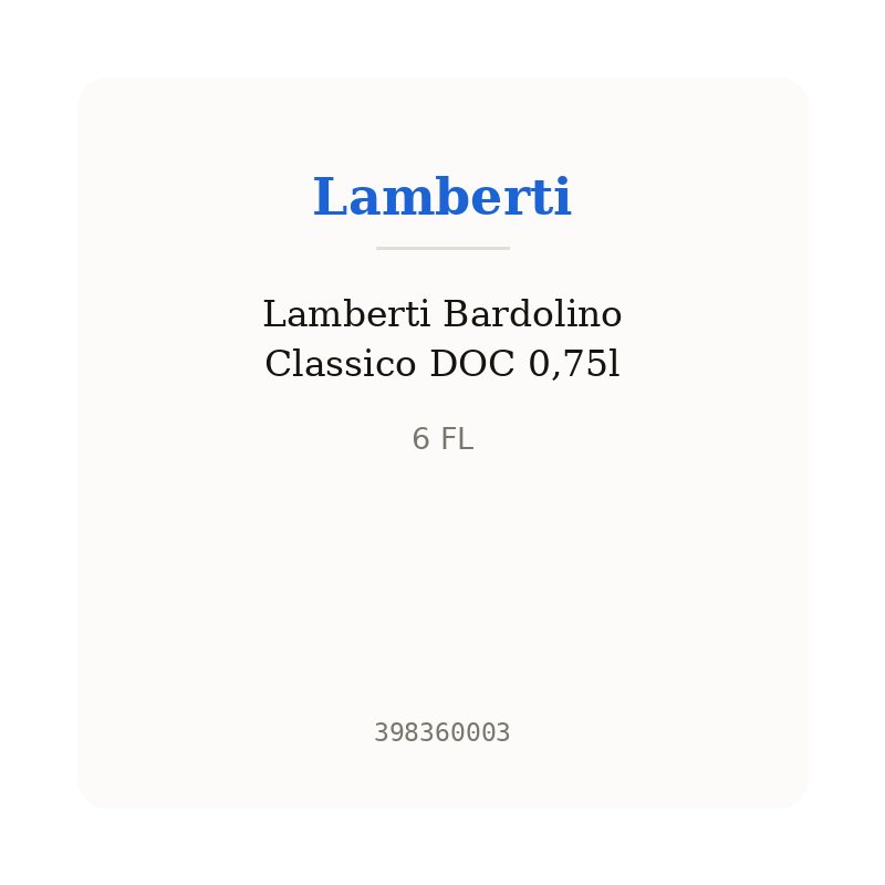 Lamberti Bardolino Classico DOC 0,75l