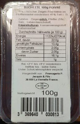 La Buchette Pfeffer 45% Vollfettstufe 100g