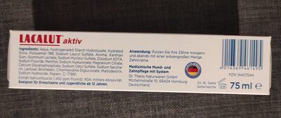 Lacalut Aktiv Zahncreme Zahnfleischschutz&Sanftes Weiß 75ml