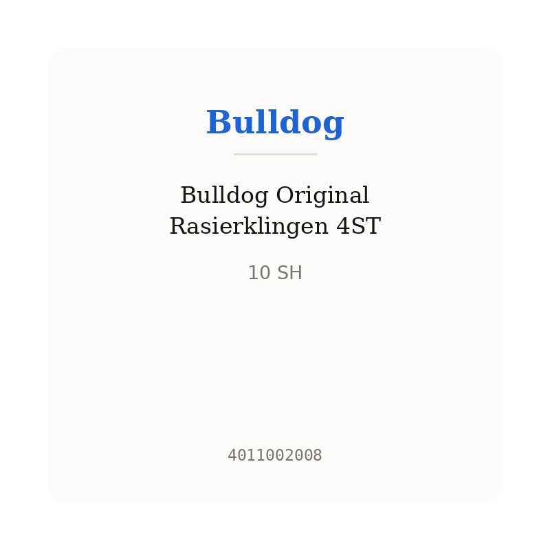 Bulldog Original Rasierklingen 4ST