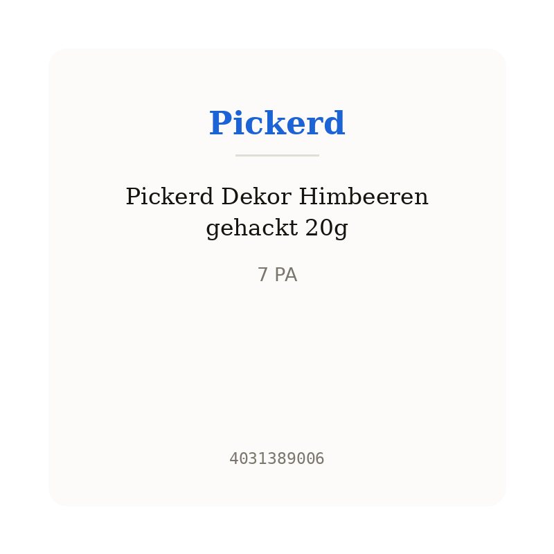 Pickerd Dekor Himbeeren gehackt 20g