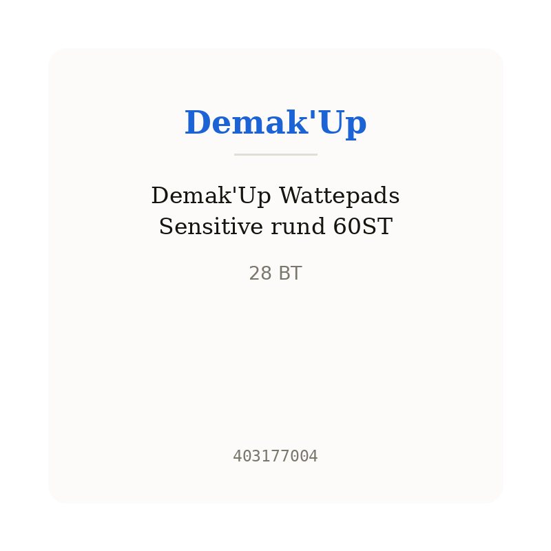 Demak'Up Wattepads Sensitive rund 60ST