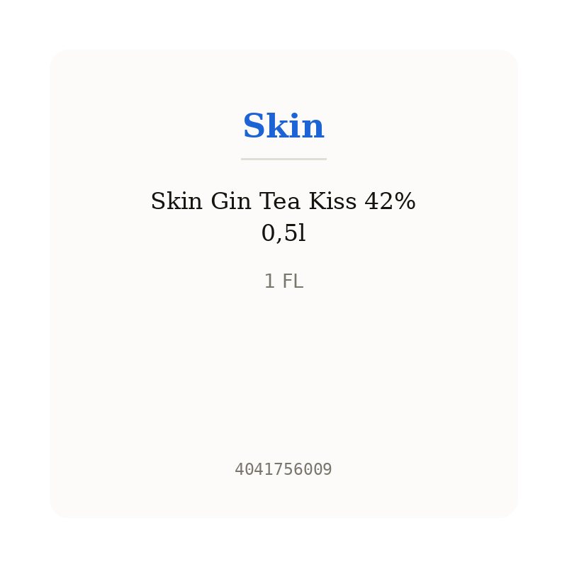 Skin Gin Tea Kiss 42% 0,5l
