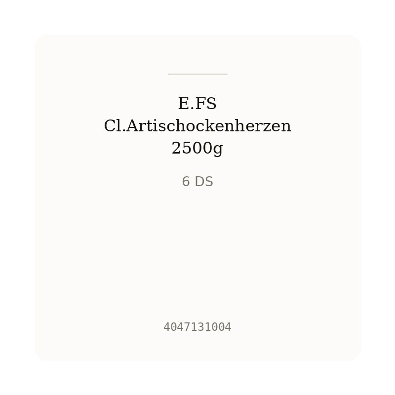 E.FS Cl.Artischockenherzen 2500g