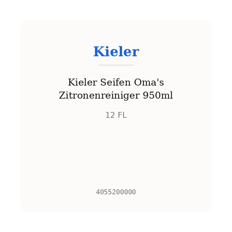 Kieler Seifen Oma's Zitronenreiniger 950ml