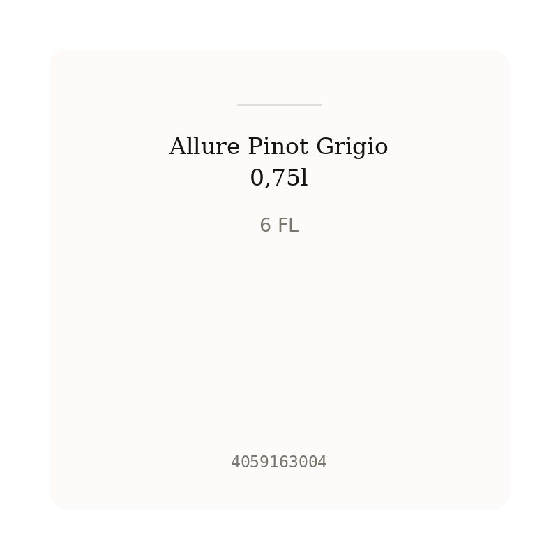 Allure Pinot Grigio 0,75l