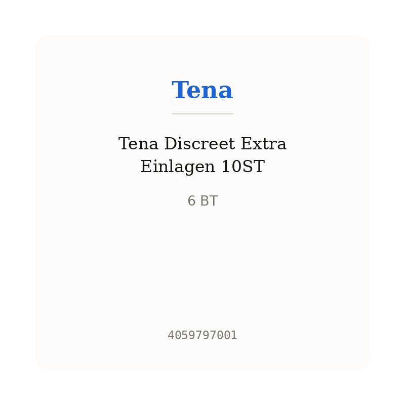 Tena Discreet Extra Einlagen 10ST