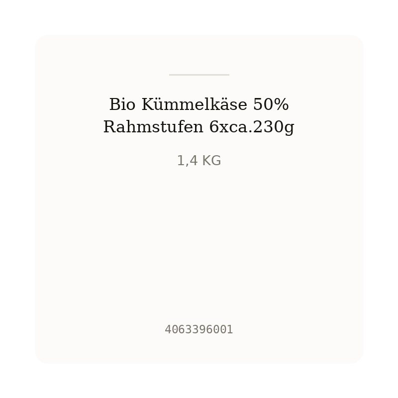 Bio Kümmelkäse 50% Rahmstufen 6xca.230g
