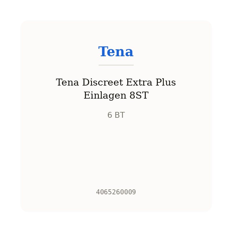 Tena Discreet Extra Plus Einlagen 8ST