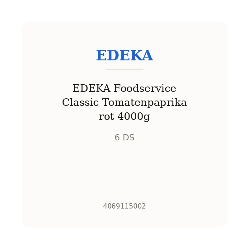 EDEKA Foodservice Classic Tomatenpaprika rot 4000g