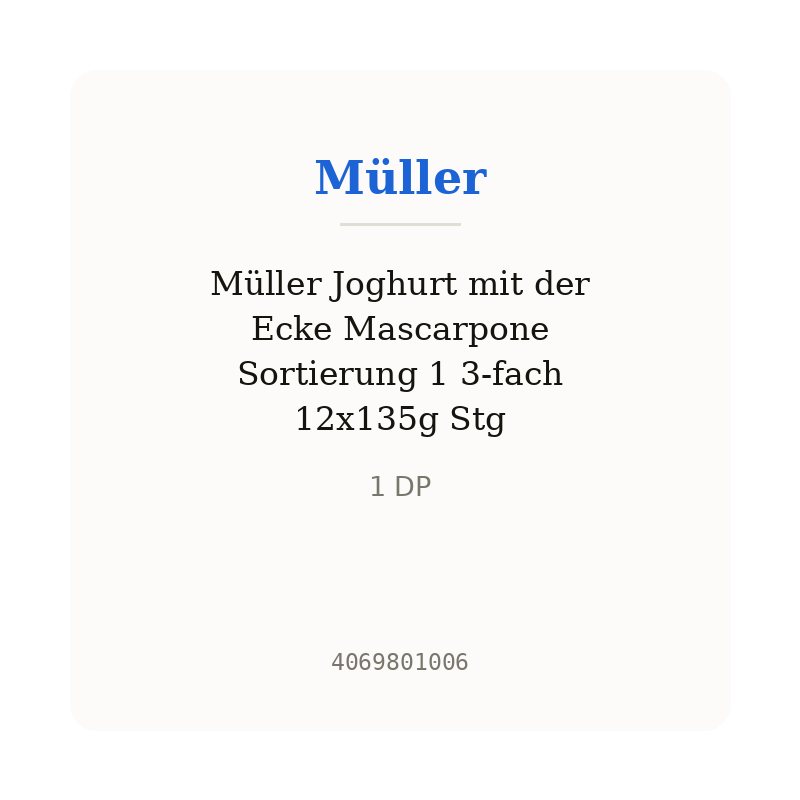 Müller Joghurt mit der Ecke Mascarpone Sortierung 1 3-fach 12x135g Stg
