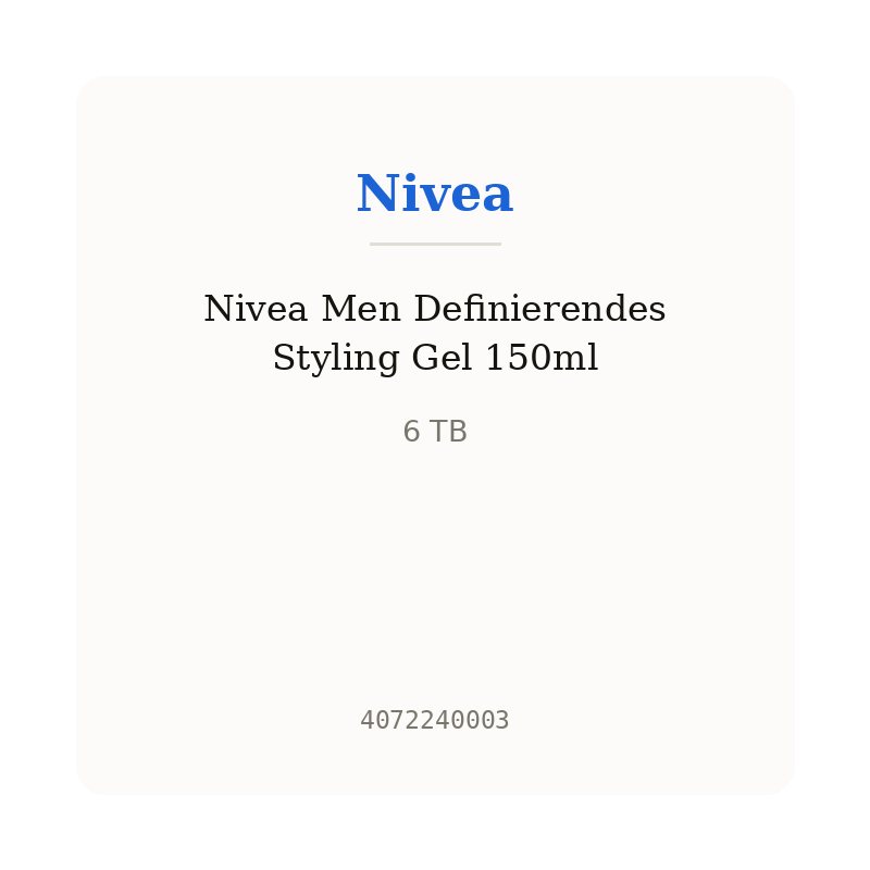Nivea Men Definierendes Styling Gel 150ml