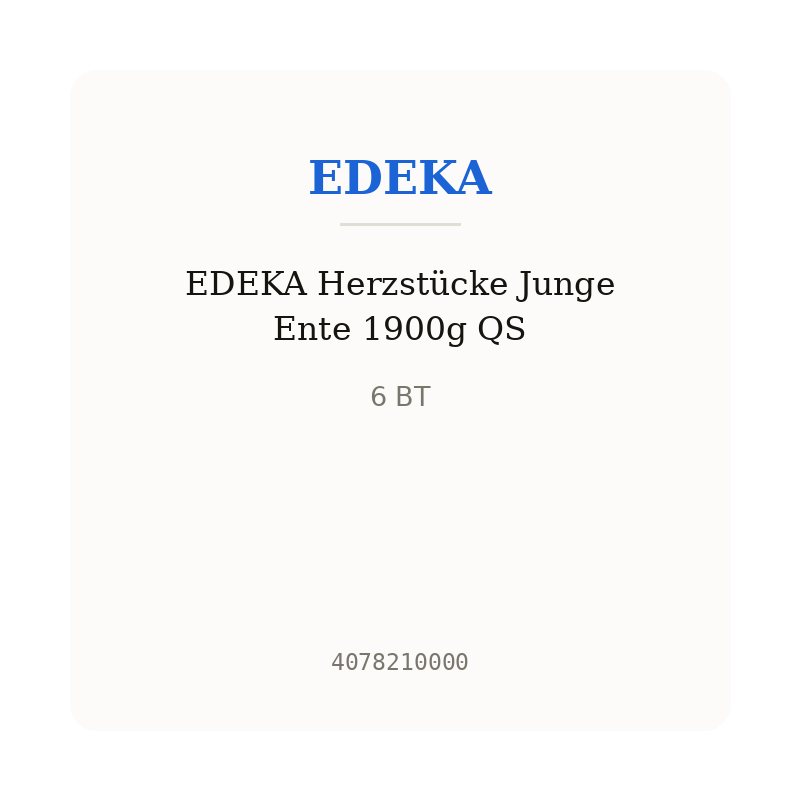 EDEKA Herzstücke Junge Ente 1900g QS