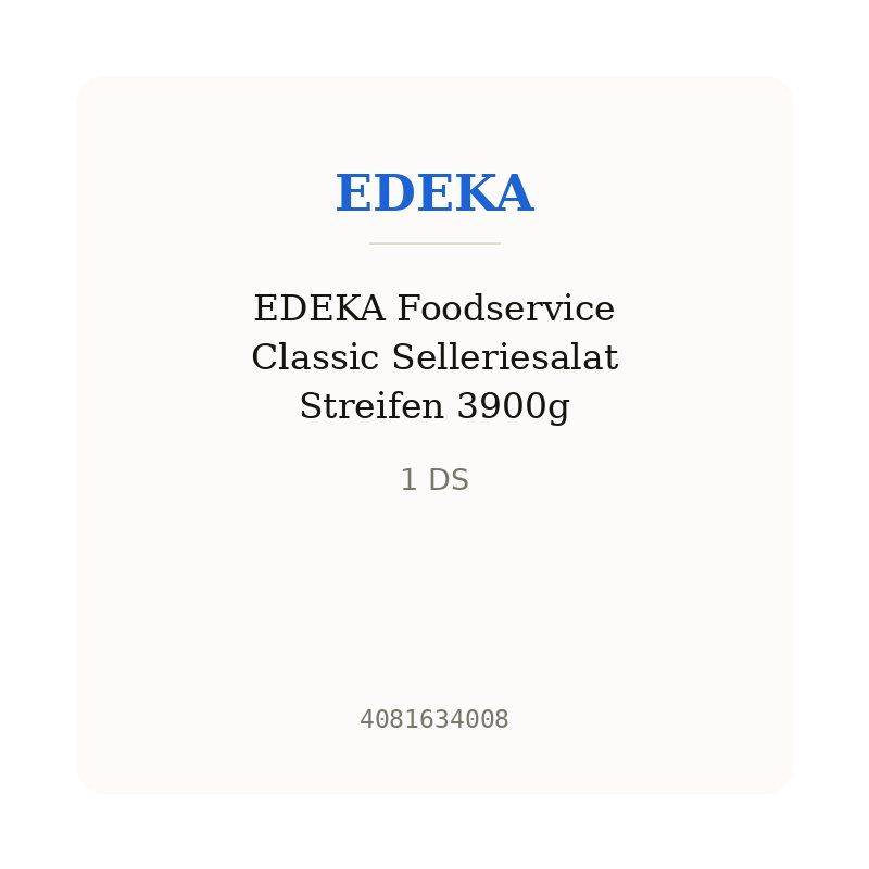 EDEKA Foodservice Classic Selleriesalat Streifen 3900g