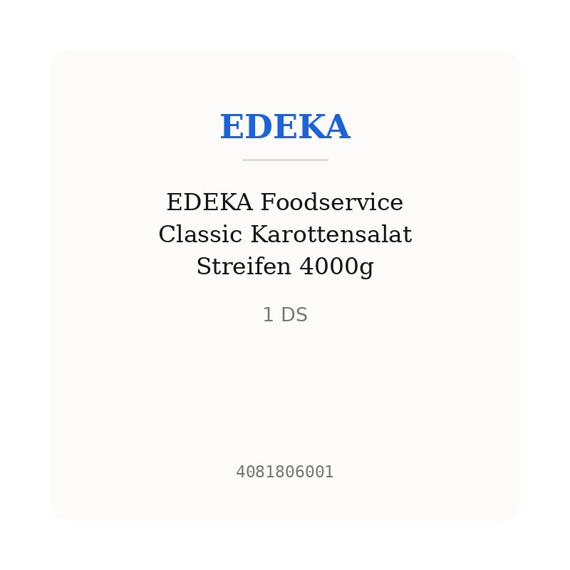 EDEKA Foodservice Classic Karottensalat Streifen 4000g