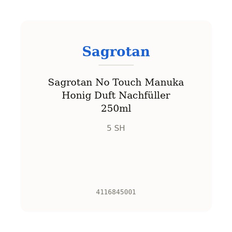 Sagrotan No Touch Manuka Honig Duft Nachfüller 250ml