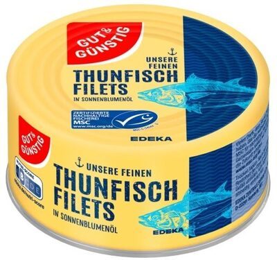 MSC GUT&GÜNSTIG Thunfischfilets in Sonnenblumenöl 195g