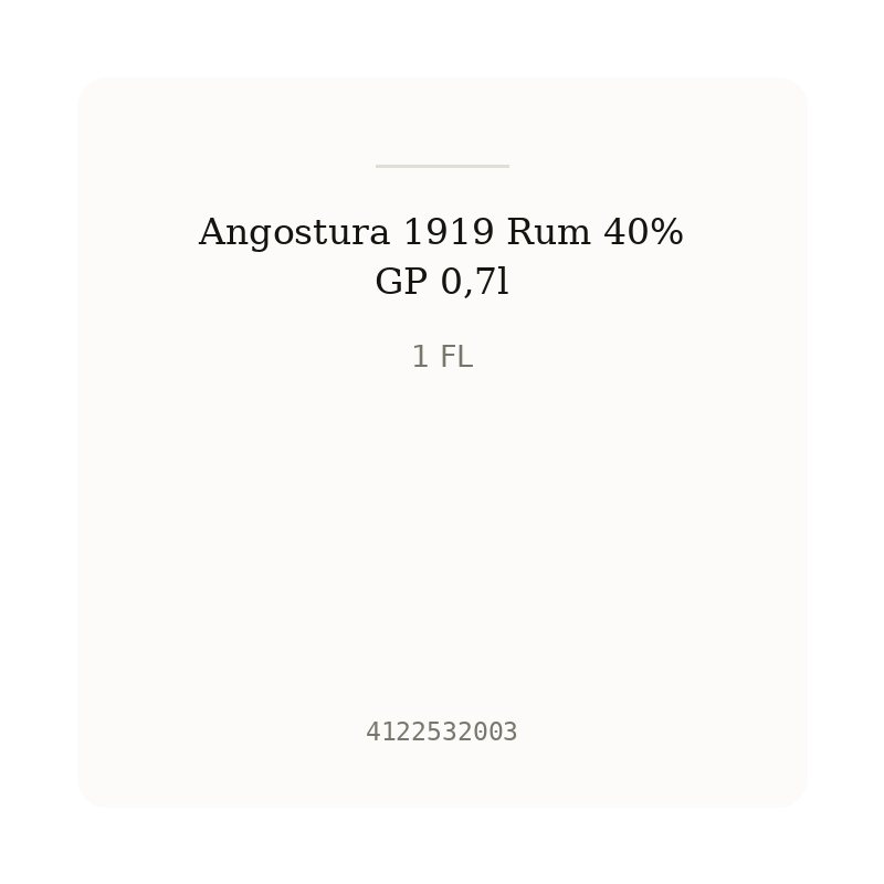 Angostura 1919 Rum 40% GP 0,7l