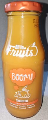 All in Fruits Smoothie Boom Orange Aprikose Ananas Ingwer 250ml
