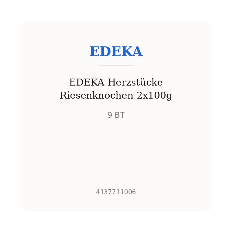EDEKA Herzstücke Riesenknochen 2x100g